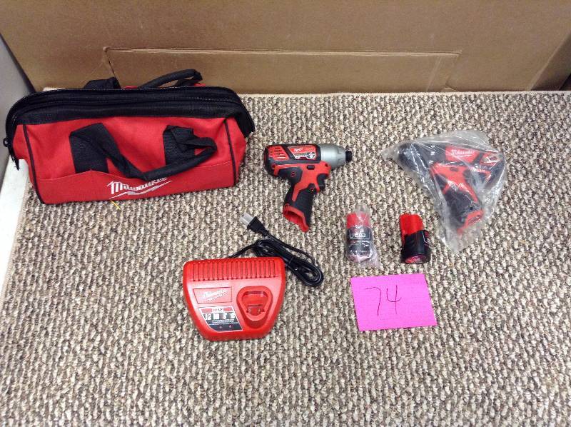 lot 74 image: Milwaukee M12 Drill Driver and Impact Drill Kit 2 Not Used