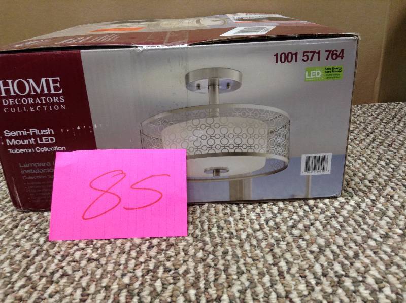 lot 85 image: Home Decorators Semi Flush Mount LED Toberon Collection