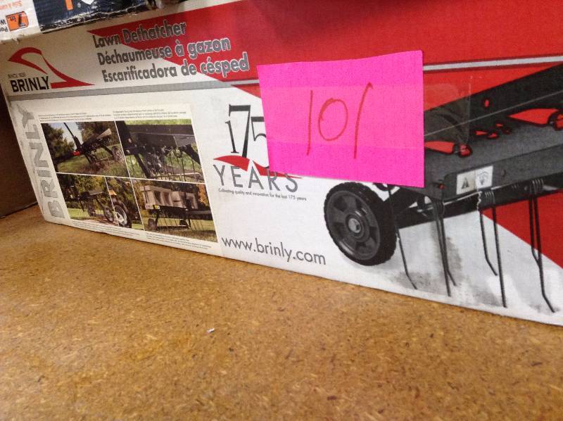 lot 101 image: Brinly Lawn Dethacher model DT-40BH