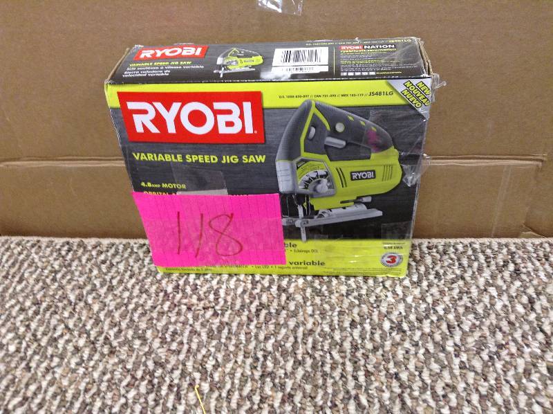 lot 118 image: Ryobi Variable Speed Jig Saw not used