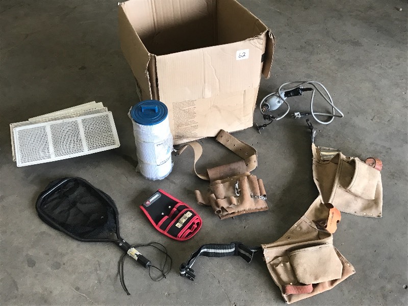 lot 62 image: Box Of Assorted Trout Net, Vent Co...