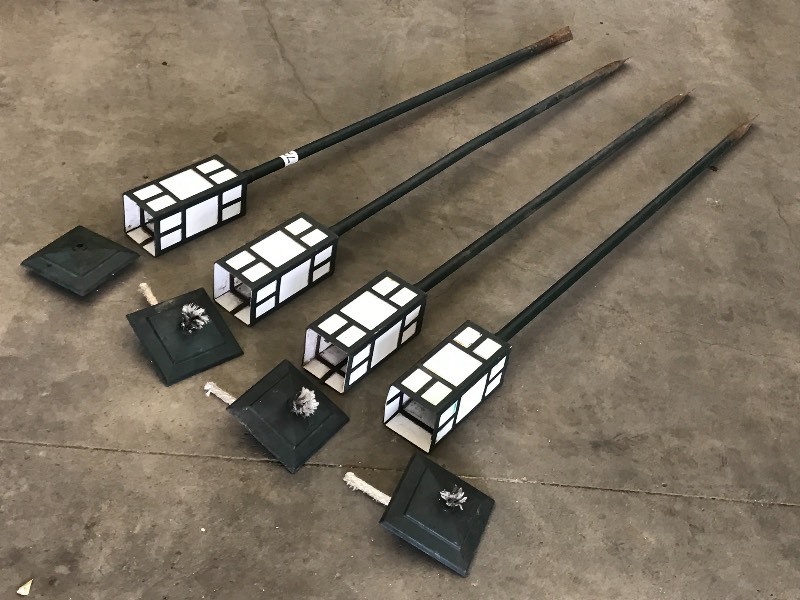 lot 72 image: (4) 48 Tiki Torch Ground Stakes ...