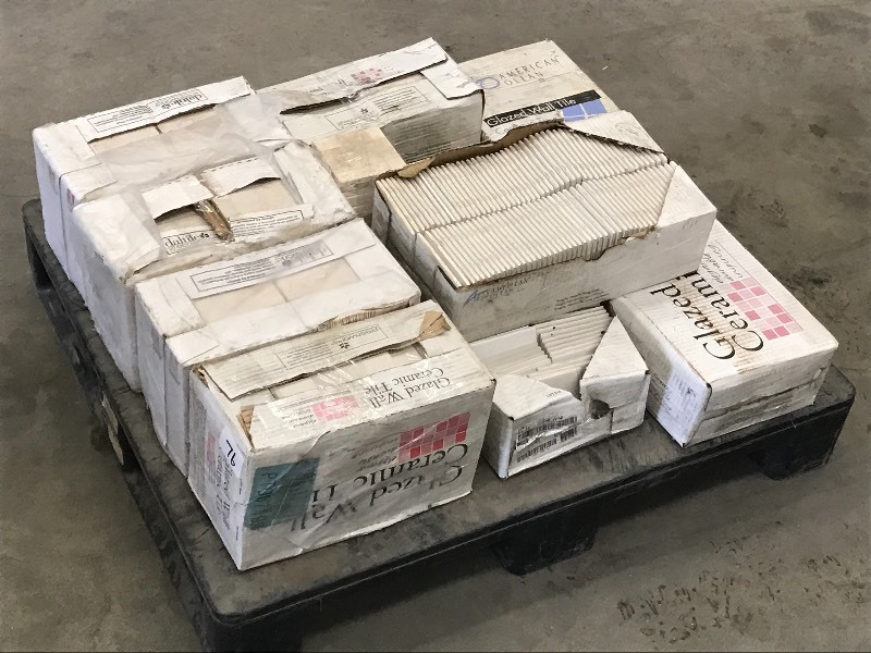 lot 76 image: Lot Of Tile 6x6 Gloss Biscuit, 6x6...