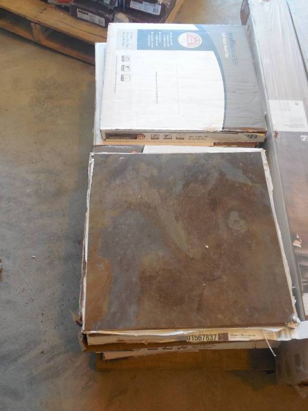 lot 20 image: TrafficMASTER Groutable 18 in. x 18 in. Slate Peel and Stick Vinyl Tile (396 sq. ft.)