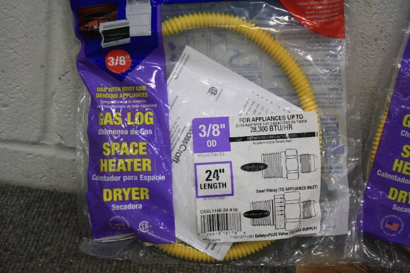 lot 130 image: BrassCraft Gas Connector Hoses  2 Qty NEW
