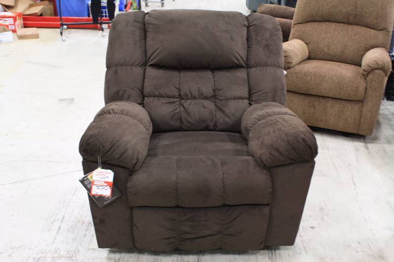 lot 30A image: Ashley Chocolate Recliner & Rocker Brand New