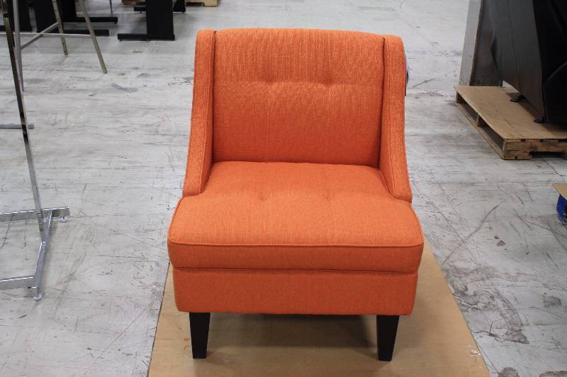 lot 105 image: Ashley Orange Accent Chair Brand New