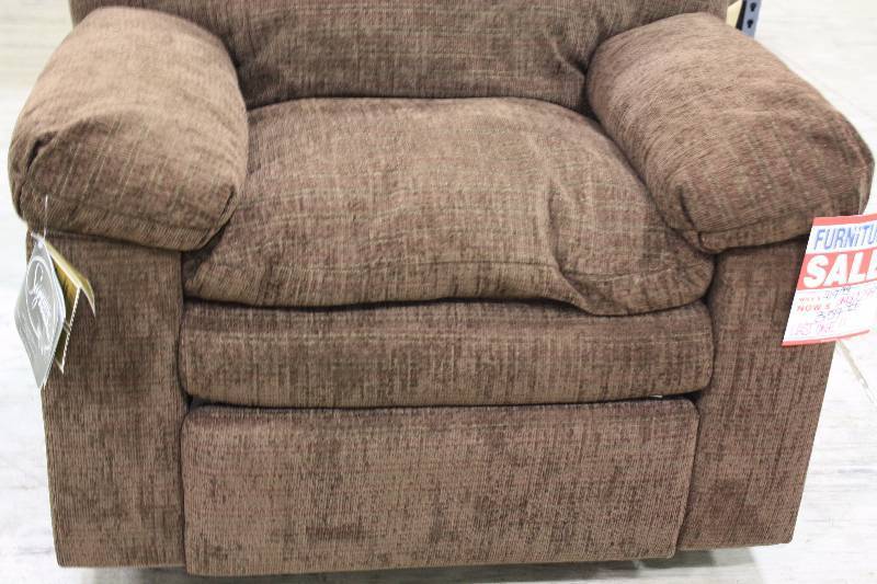 lot 66A image: Ashley Furniture Brown Rocker Recliner BRAND NEW