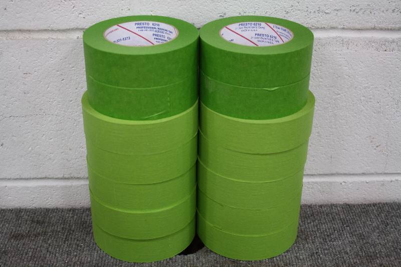 lot 203A image: 14 Rolls of 1.5 Green Tape