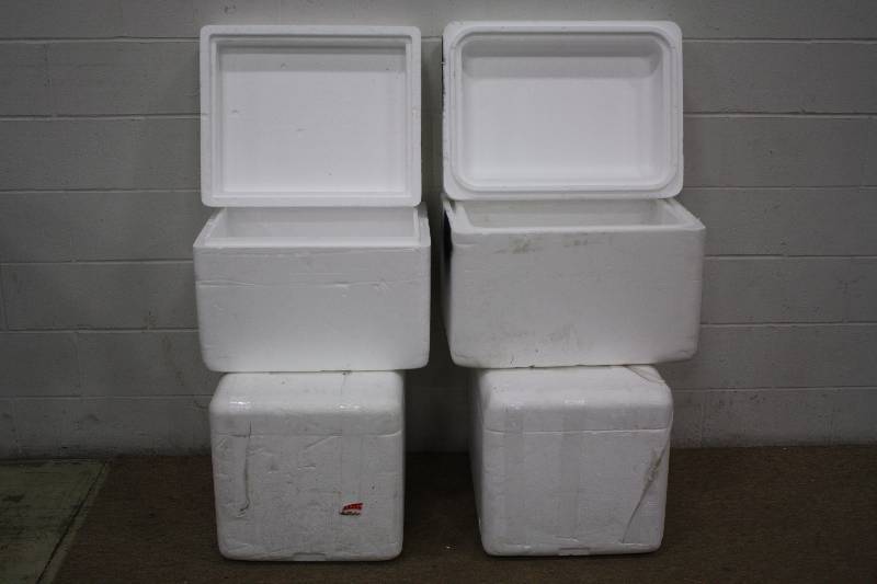 lot 197 image: Heavy Duty Shipping Styrofoam Coolers