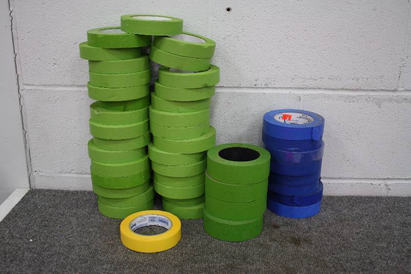 lot 212 image: 50 Rolls of Masking Tape  Crate Full
