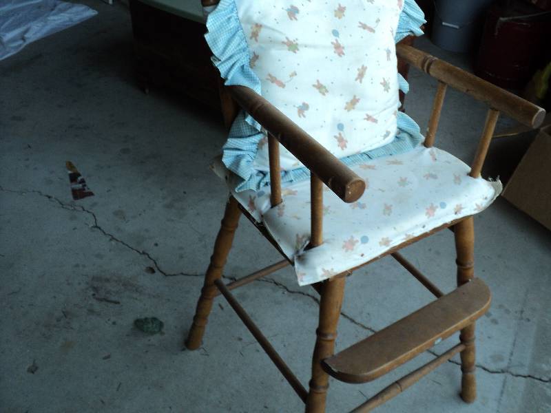 lot 47 image: vintage high chair...