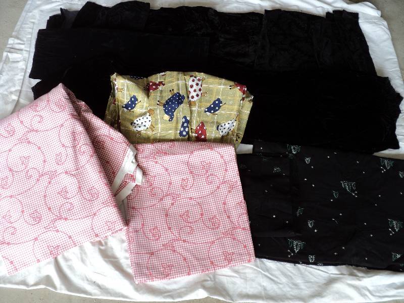 lot 59 image: box of material, many yards...