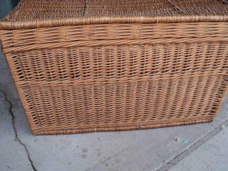 lot 73 image: wicker trunk...