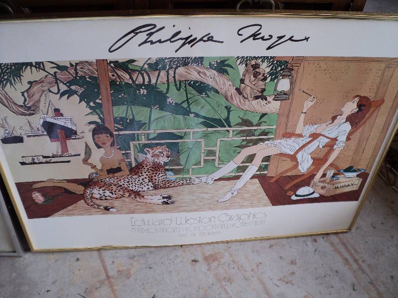 lot 75 image: 2 framed posters, 1 signed...