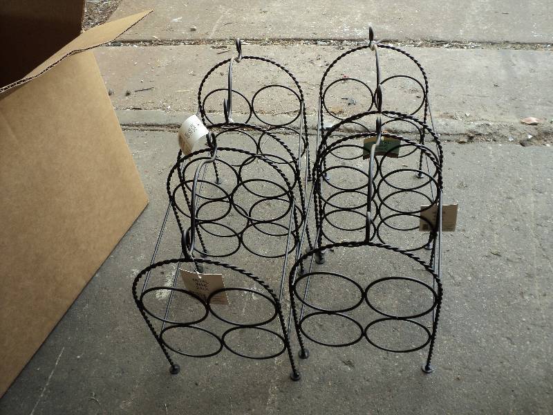 lot 94 image: 4 iron wine racks ...