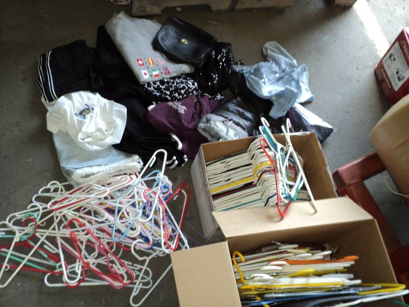 lot 98 image: hangers and misc. clothing...