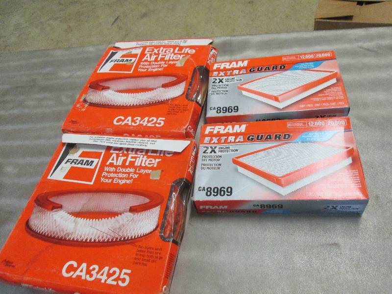 lot 42 image: Lot of 4 Fram Air Filters...