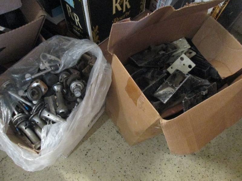 lot 101 image: Box of Assorted Items - floor nailer parts