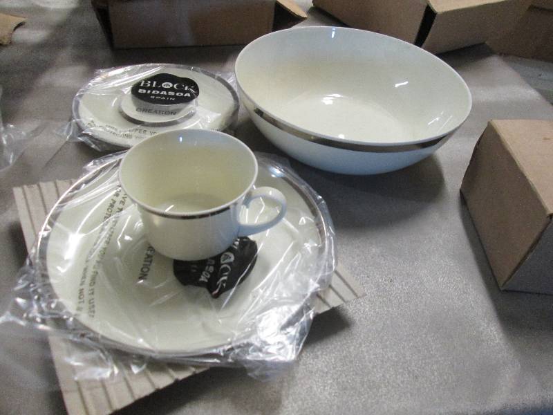 lot 110 image: Still in Box Set of Silver Rimmed C...