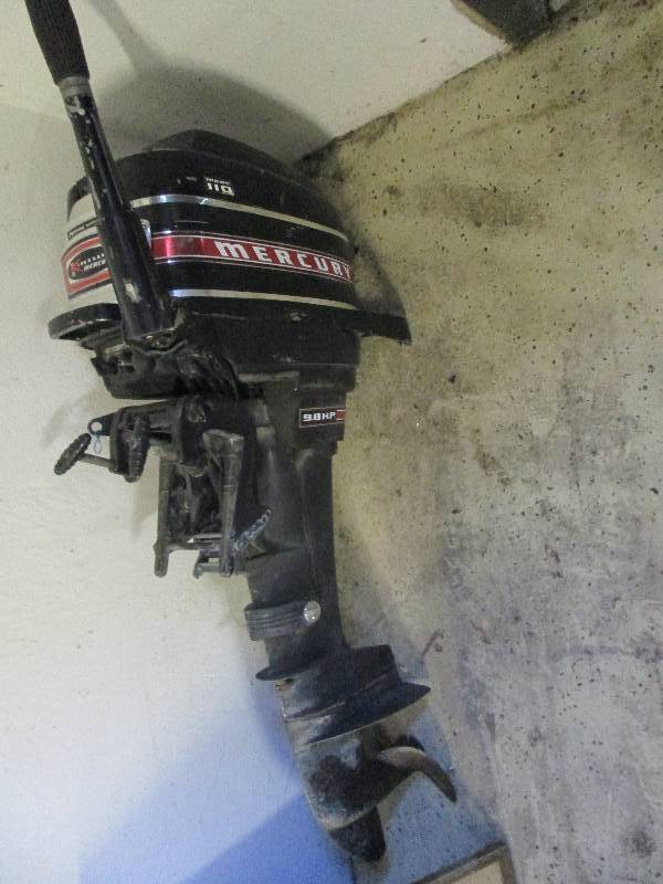 lot 132 image: Mercury 110 9.8 H.P. Boat Motor...