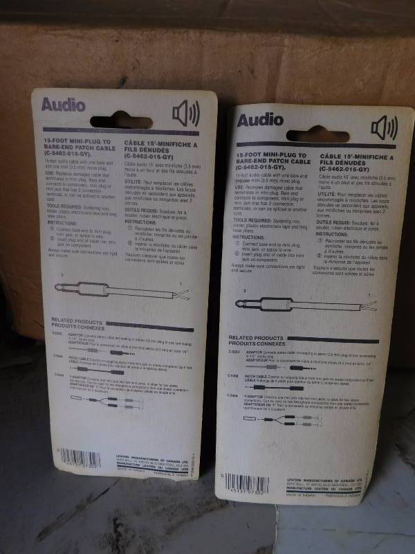 lot 7 image: 15 Audio Cable, Stripped Ends (Qty. 38)