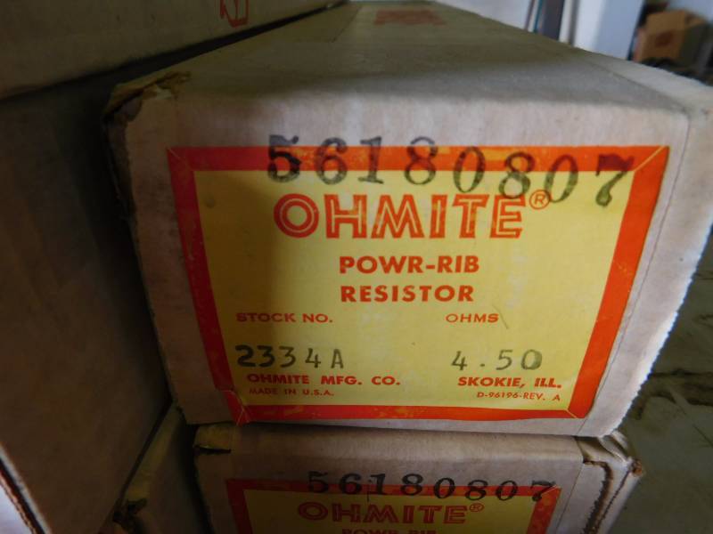 lot 14 image: Ohmite Power-Rib Resistor 4.5 ohms (Qty. 6)