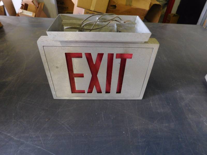 lot 20 image: Aluminum Exit Signs (Qty. 4)