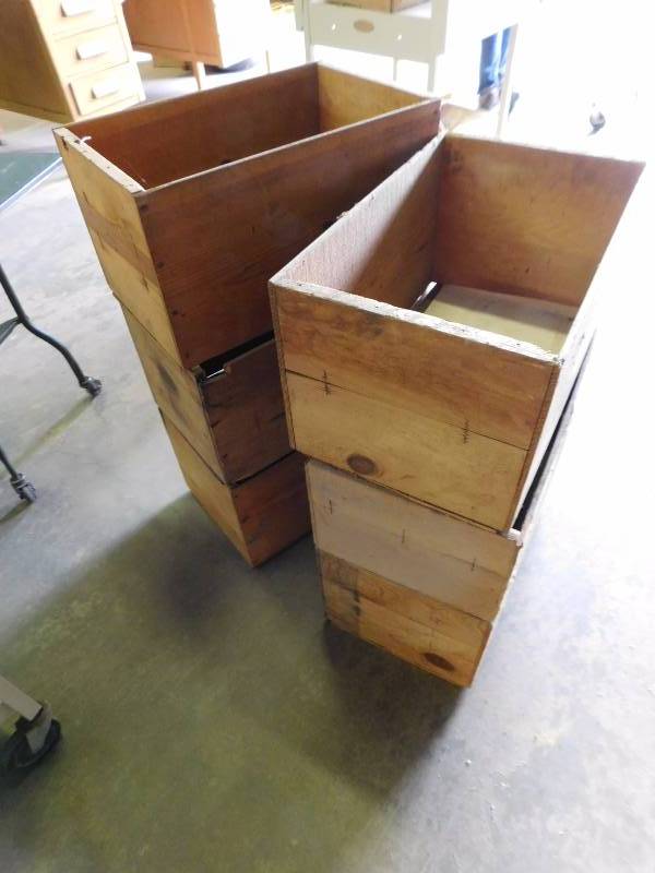 lot 25 image: Wooden Fruit Boxes (Qty. 6)