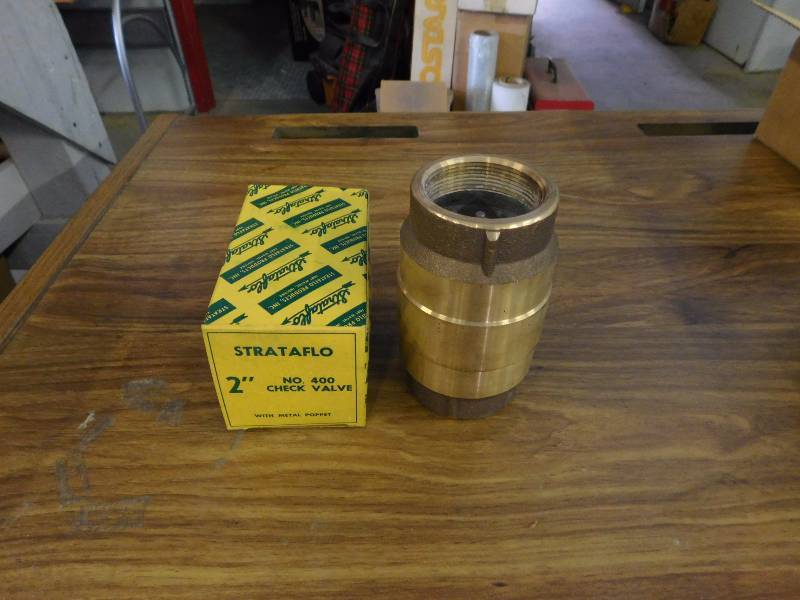 lot 57 image: Strataflo 2 Brass Check Valve and Strataflo 1 Brass Check Valve