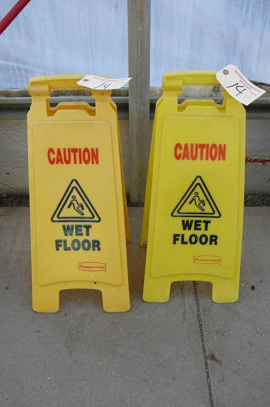 lot 14 image: 2- Wet floor Caution Signs