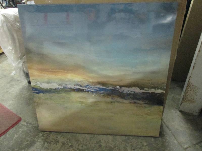 lot 38 image: Beach Wall Art open box, one suppor...