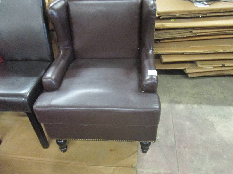 lot 53 image: Nailhead Accent Chair open box Reta...