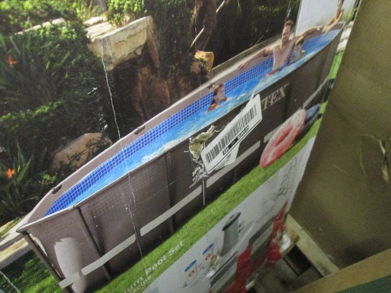 lot 95 image: Intex 14ft X 42in Ultra Frame Pool ...