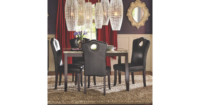 lot 116 image: Faux Marble Dining Table open box R...
