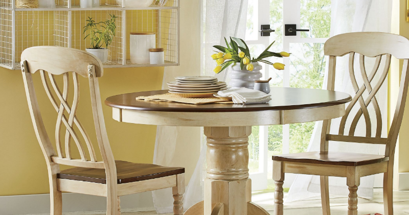 lot 154 image: Wood Round Table Top, legs but no p...