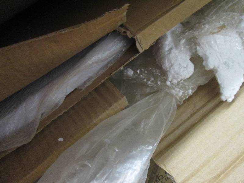 lot 120 image: White Round Dining Table open box A...