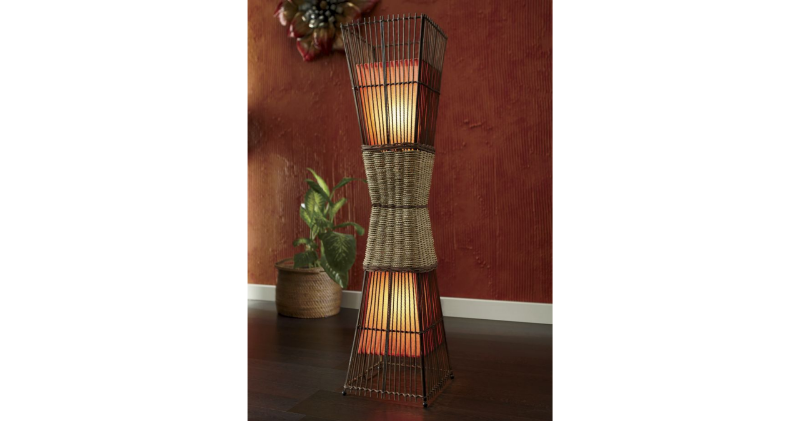 lot 59 image: Palisade Cane Floor Lamp open box, ...