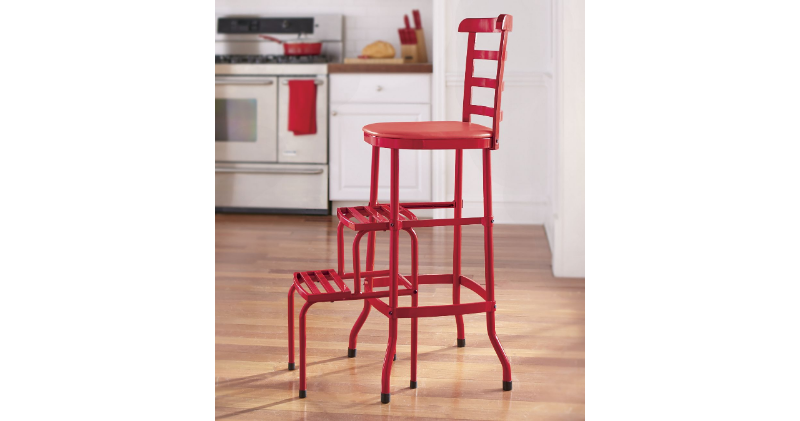 lot 64 image: Step-Stool Chair open box Retail $1...