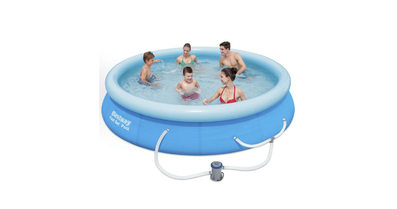lot 74 image: Fast Set Round Pool by Bestway open...