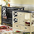 lot 87 image: Rustic Cabinet in Black open box Re...