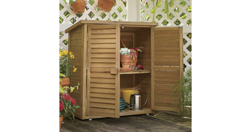 lot 6 image: Wooden Garden Cabinet open box Reta...