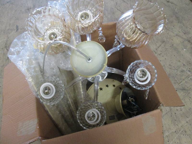 lot 218 image: Ornate Ceiling Fan open box, untest...