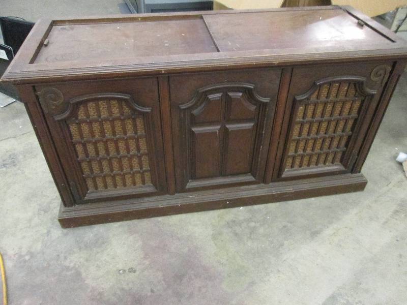 lot 249 image: Vintage 54 inch Stereo Console...