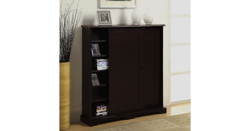 lot 124 image: Sliding Door Multimedia Stand open ...