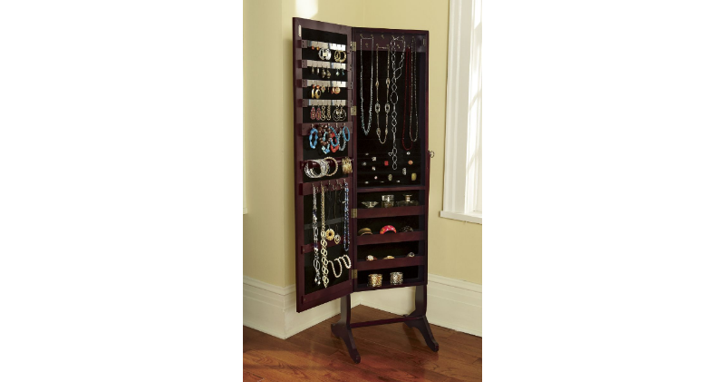 lot 211 image: Jewelry Armoire open box Retail $19...