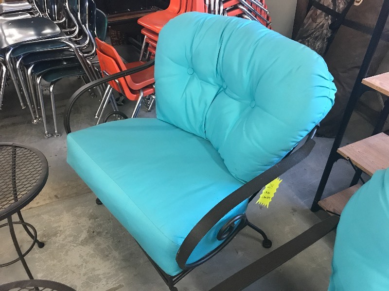 PATIO CHAIRS AND SIDE TABLES