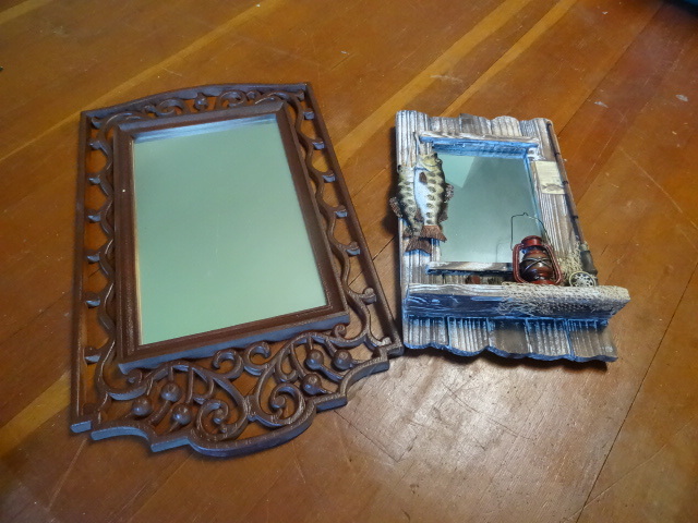 lot 58 image: 2 wall hanging mirrors...