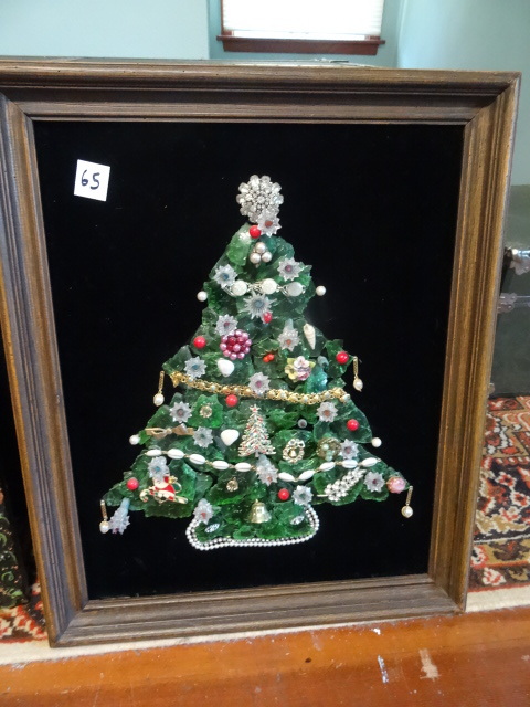 lot 65 image: Wall hanging home made lighted Chri...