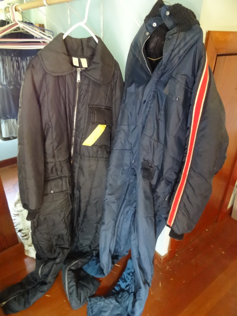 lot 76 image: 2 vintage snow mobile suits. Both a...